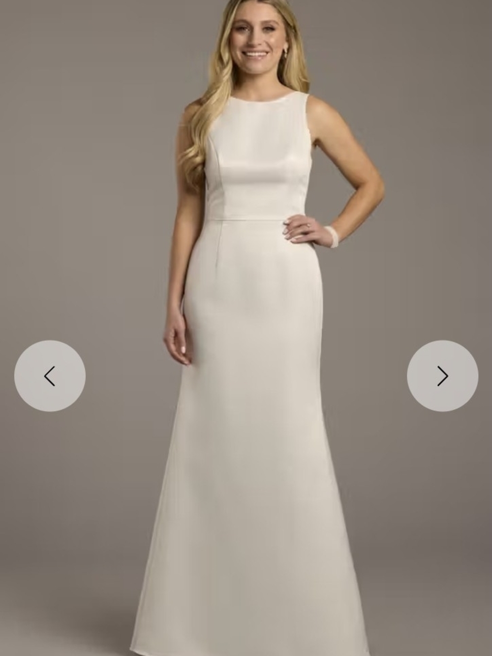 Db Edit Classic Sleeveless Cream Bridal Gown Size 6 Nwt